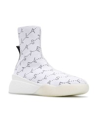 Sneakers alte stampate bianche di Stella McCartney