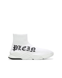 Sneakers alte stampate bianche di Philipp Plein
