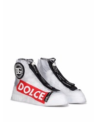 Sneakers alte stampate bianche di Dolce & Gabbana