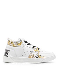 Sneakers alte stampate bianche di VERSACE JEANS COUTURE