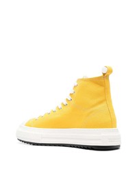 Sneakers alte stampate gialle di DSQUARED2