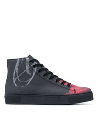 Sneakers alte stampate nere di Yohji Yamamoto