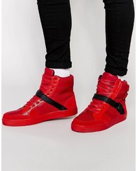 Sneakers alte stampate rosse di Criminal Damage