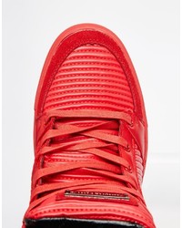 Sneakers alte stampate rosse di Criminal Damage