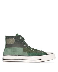 Sneakers alte verde scuro di Converse