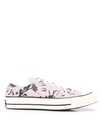 Sneakers basse a fiori viola chiaro di Converse