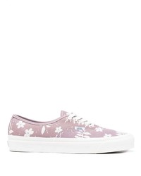 Sneakers basse a fiori viola chiaro di Vans