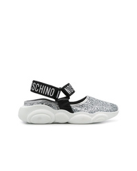 Sneakers basse argento di Moschino