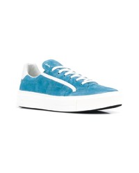 Sneakers basse azzurre di Salvatore Ferragamo