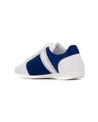 Sneakers basse bianche e blu scuro di Versace Collection