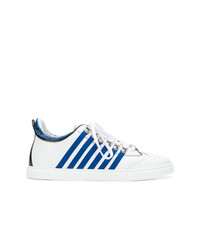 Sneakers basse bianche e blu di DSQUARED2