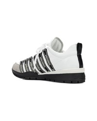 Sneakers basse bianche e nere di DSQUARED2