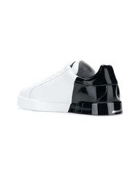 Sneakers basse bianche e nere di Dolce & Gabbana