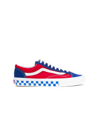 Sneakers basse bianche e rosse e blu scuro di Vans