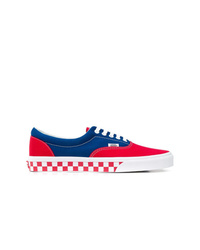 Sneakers basse bianche e rosse e blu scuro di Vans