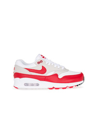 Sneakers basse bianche e rosse di Nike