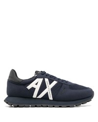 Sneakers basse blu scuro di Armani Exchange