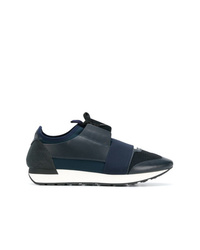 Sneakers basse blu scuro di Balenciaga