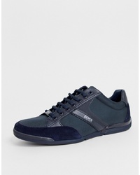 Sneakers basse blu scuro di BOSS