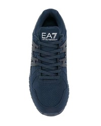 Sneakers basse blu scuro di Ea7 Emporio Armani