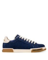 Sneakers basse blu scuro di Dolce & Gabbana