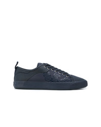 Sneakers basse blu scuro di Emporio Armani