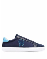 Sneakers basse blu scuro di Karl Lagerfeld