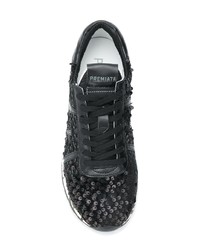 Sneakers basse con paillettes nere di Premiata