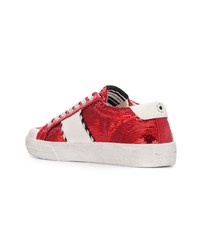 Sneakers basse con paillettes rosse di MOA - Master of Arts