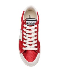 Sneakers basse con paillettes rosse di MOA - Master of Arts