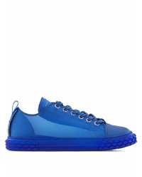 Sneakers basse di gomma blu scuro di Giuseppe Zanotti