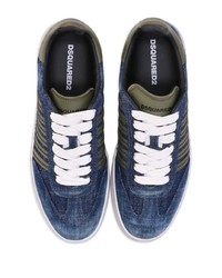 Sneakers basse di jeans blu scuro di DSQUARED2