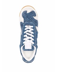 Sneakers basse di jeans blu scuro di Gcds