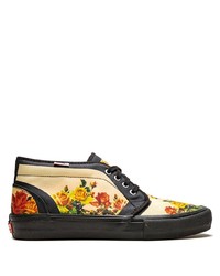 Sneakers basse di tela a fiori beige di Vans