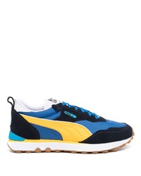 Sneakers basse di tela a fiori blu scuro di Puma