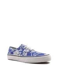 Sneakers basse di tela a fiori blu di Vans