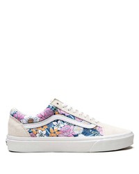 Sneakers basse di tela a fiori multicolori di Vans