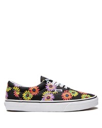 Sneakers basse di tela a fiori nere di Vans