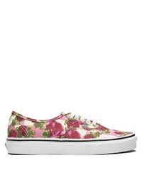 Sneakers basse di tela a fiori rosa di Vans