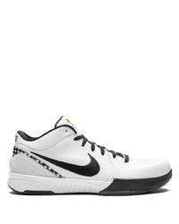Sneakers basse di tela a quadri bianche di Nike