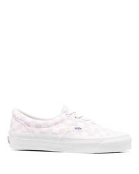 Sneakers basse di tela a quadri rosa di Vans