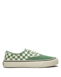Sneakers basse di tela a quadri verdi di Vans