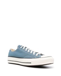 Sneakers basse di tela azzurre di Converse