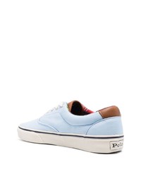 Sneakers basse di tela azzurre di Polo Ralph Lauren