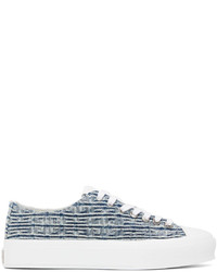 Sneakers basse di tela azzurre di Givenchy