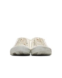 Sneakers basse di tela beige di Saint Laurent