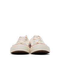 Sneakers basse di tela beige di Converse