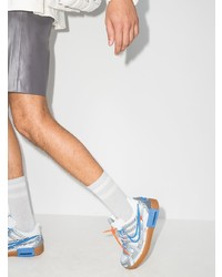 Sneakers basse di tela bianche e blu di Nike X Off-White