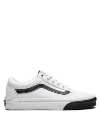 Sneakers basse di tela bianche e nere di Vans