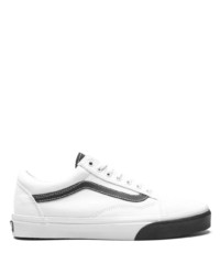 Sneakers basse di tela bianche e nere di Vans